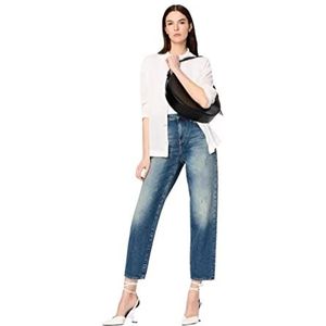 ARMANI EXCHANGE Durable, coupe fille, petites déchirures, nouveau patch avec logo jeans pour femme, Indigo Denim, 38/26W