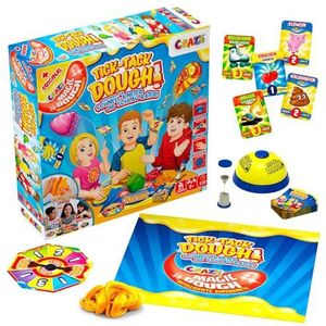 Craze MAGIC DOUGH Tick Tack Dough bordspel met boetseerklei, bordspel voor het hele gezin, 2+ spelers