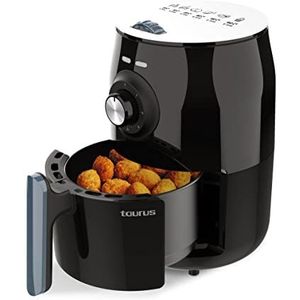 Taurus Respire Analogic Friteuse zonder olie, 1000 W, temperatuur regelbaar tot 200 °C, timer 30 minuten, 1,5 l, zwart