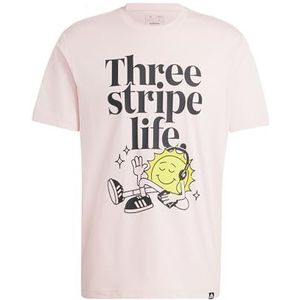 adidas Homme POSITIVITY GRAPHIC TEE, Sandy Pink F24, XS