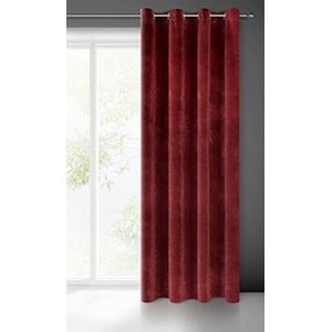 Eurofirany gordijnen, polyester, donkerbordeauxrood, 140 x 250 cm