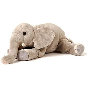 Uni-Toys - Olifant, liggend - 27 cm (lengte) - pluche dier olifant - knuffeldier