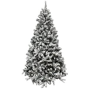 MAURER Besneeuwde kerstboom 180-210-240 takken, paraplu met metalen voet (180 cm)