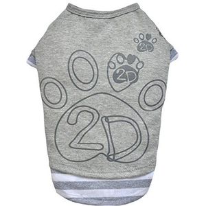 Doggy Dolly T576 hond T-shirt, maat XXS, grijs