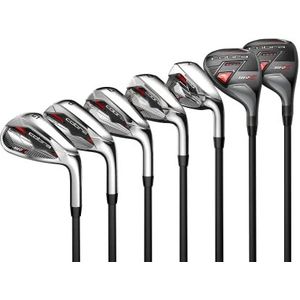 Cobra Golf 2022 Air X Iron Combo Set (heren, rechtshandig, Cobra Ultralite, Senior Flex, 5-GW), grijs-rood
