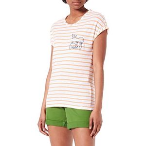 Timezone Gestreept T-shirt voor dames, witte meloenstrepen