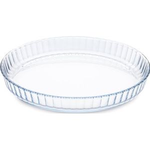 Guardini, Taartvorm van borosilicaatglas, hittebestendig, Ø 27 cm - 1,6 l, transparant/blauw