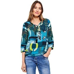 Cecil B343836 tuniek met print voor dames, Blauwgroen