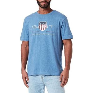 GANT Reg Archive Shield Ss T-shirt met korte mouwen Archive Shield Reg Heren, Denim blauw gemêleerd