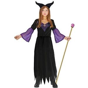 Ciao - Boze heksenkostuum voor meisjes, 7-10 jaar, Maleficent kostuum, zwart, paars, 16230.7-10