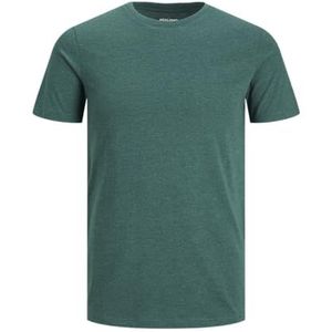 JACK & JONES Effen T-shirt met ronde hals voor heren, storm/detail: gemêleerd, XXL, Storm/detail: gemêleerd