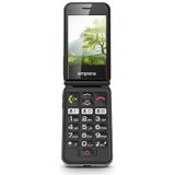 Emporia SIMPLICITYglam.4G mobiele telefoon met klep zonder contract voor senioren met grote toetsen, noodoproepknop, 2,8 inch kleurendisplay, hoog volume, volt, 3 toetsen