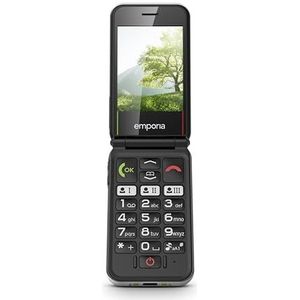 Emporia - SIMPLICITYglam.4G - Mobiele Telefoon - Klep - Zwart - Grote Toetsen
