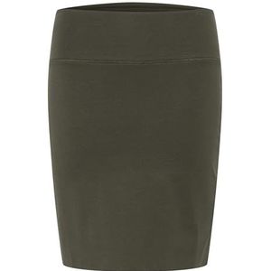 Kaffe Jupe crayon pour femme - Longueur genou - Coupe ajustée - Taille élastique - Jupe en jersey, marron, XS