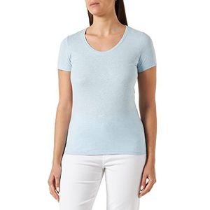 s.Oliver T-shirt manches courtes pour femme, Bleu 50w9, 34