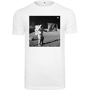 Mister Tee Nasa Moon Landing Tee T-shirt voor heren, Wit