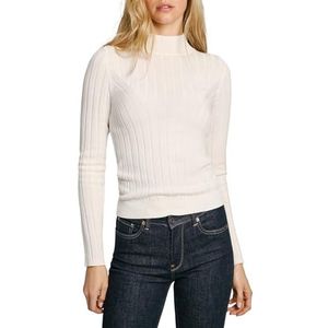Pepe Jeans Izabel Gebreide coltrui voor dames, Wit (Moss White), XL