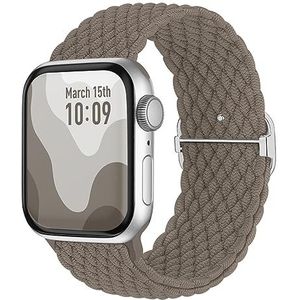Suitisbest Horlogeband compatibel met Apple Watch 38 mm, 40 mm, 41 mm, antislip, gevlochten en elastisch, voor Apple Watch 9 8 SE 7 6 5 4 3 2 1, steenkleur