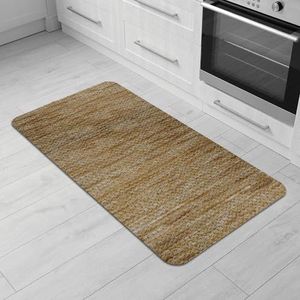 Comart, Nancy Vloerkleed voor keuken, hal en meubels, vergiet, antislip, chenille, antislip, antislip, antislip, zacht, duurzaam, machinewasbaar, gemaakt in Italië, beige, 50 x 100 cm