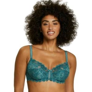 Sans Complexe, Soutien-Gorge Emboitant en Dentelle avec Armatures, Classique, Femme, Modèle Arum, Vert Sapin, 95C, Vert Sapin, 95C