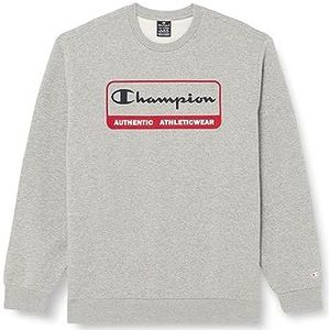 Champion Legacy Graphic Shop Authentic Powerblend Fleece Crewneck Sweatshirt voor heren, Grigio Melange Chiaro