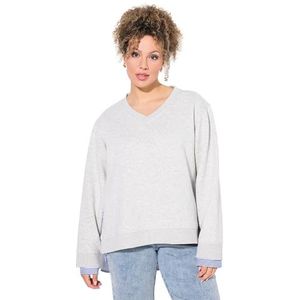 Ulla Popken Sweat-shirt pour femme, Mélange de gris clair., 54-56