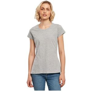 Build Your Brand Basic T-shirt voor dames, grijs.
