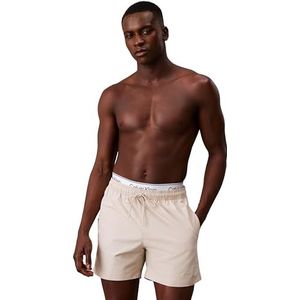 Calvin Klein Short de bain double Wb pour homme Taille M, Stony Beige, XXL