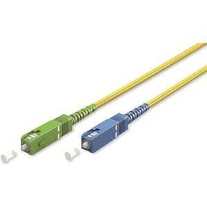goobay 59659 Câble à fibre optique (FTTH) / monomode (OS2) simplex/SC APC (8°) mâle vers SC-UPC (8°) mâle/câble à fibre optique / 2 mètres