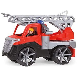 Lena 04515DF TRUXX² Brandweerwagen met opvouwbare ladder, waterpistool en volledig beweegbaar figuur, voor kinderen vanaf 2 jaar, rood