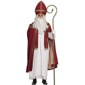 Boland 56840 Sinterklaaskostuum, maat L/XL, jurk, cape en muts, kerstman, kostuum, carnaval, themafeest