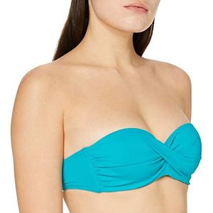 s.Oliver Beugel-Bandeau-top JPF-27, badpak top met beugel dames, turquoise (turquoise 30), 38C (Fabrikant maat: 36C), Turkoois