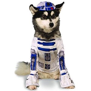 Rubies Spain Star Wars R2-D2 kostuum voor dieren, wit