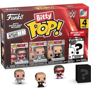 Funko Bitty Pop! WWE - 4 stuks - Bret ""Hit Man'' Hart™, Bitty Pop! Shawn Michaels, Bitty Pop! ""Mean'' Gene Okerlund™, And A Mystery Bitty Pop! Figuur en een Mystery Minifiguur in Surprise - 2,2 cm