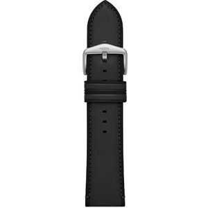 Fossil Horlogebandje voor heren, 24 mm Litehide™ leren armband, zwart., Casual