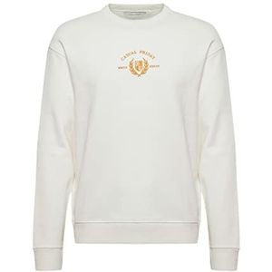 CASUAL FRIDAY Sweat-shirt Cfsage Relaxed Sweat W. Embroidery pour homme, Blanc neige (110602), S