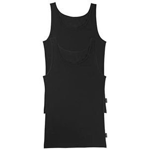 Sloggi 24/7 SH 02 Vest 2P, heren tanktop, zwart, maat 8, set van 2, zwart.