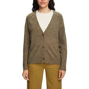 ESPRIT 993ee1i330 Damesvest, Khaki groen.