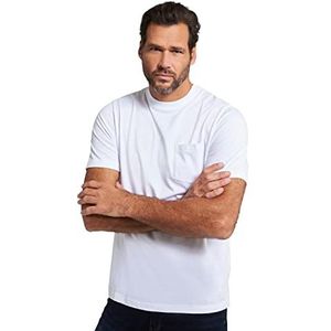 JP 1880 Heren grote maten L-8XL T-shirt, korte mouwen, borstzak 7997, Sneeuwwitje