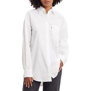 Levi's Nola Oversized Shirt Bright White Dameshemd, Nola Menswear Shirt Bright White