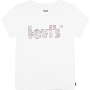 Levi'S Kids Lvg Tie Dye Poster Logo Ss Tee Filles 2-8 ans, Alyssum Blanc, 5 ans