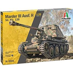 1:35 Italeri 6566 Marder III Ausf. H Sd. Kfz.138 Plastic Modelbouwpakket