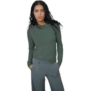 OBJTHESS L/S Noos gebreide trui met ronde hals, Dark Forest/Detail: gemêleerd, XS, Dark Forest/Detail: gemêleerd