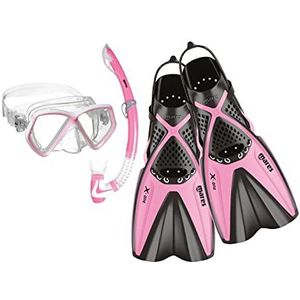 Mares X-One duikmasker voor meisjes, piraat, snorkel, snorkel en vinnen, roze, maat S