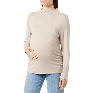 Noppies Roze Ultra Soft Nursing Top Ls T-shirt voor dames, Licht zand