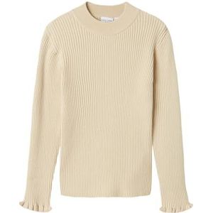 Name it Vianna geribde meisjes longsleeve beige2 128