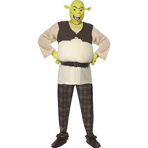 Smiffys Licenciado oficialmente Shrek-kostuum, groen, met top, broek, handen en masker, maat M