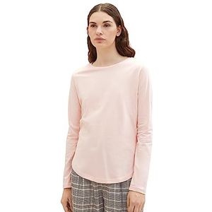 TOM TAILOR Denim 1039796 T-shirt met lange mouwen voor dames, 14557 - Licht Engels roze