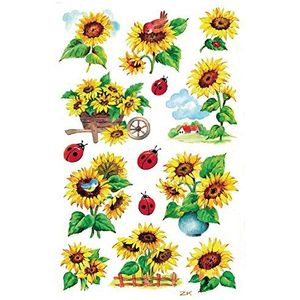 Avery zweckform creative stickerpapier 76 x 120 mm glitter 2Bögen zonnebloemen