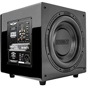 Earthquake Sound MiniMe-DSP-P10 10"" actieve subwoofer met DSP en passieve radiator, zwarte piano